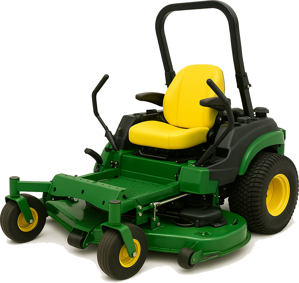 Professional Lawn Mower in action